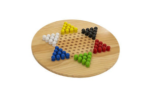 Wooden Giant Chinese Checkers and Solitare Game 60cm