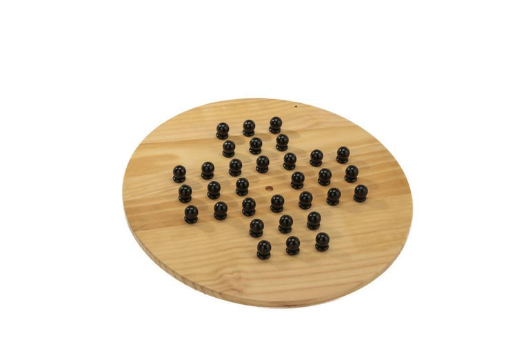 Wooden Giant Chinese Checkers and Solitare Game 60cm