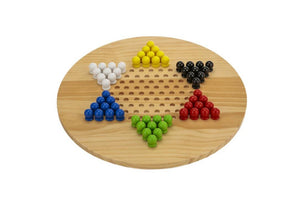 Wooden Giant Chinese Checkers and Solitare Game 60cm