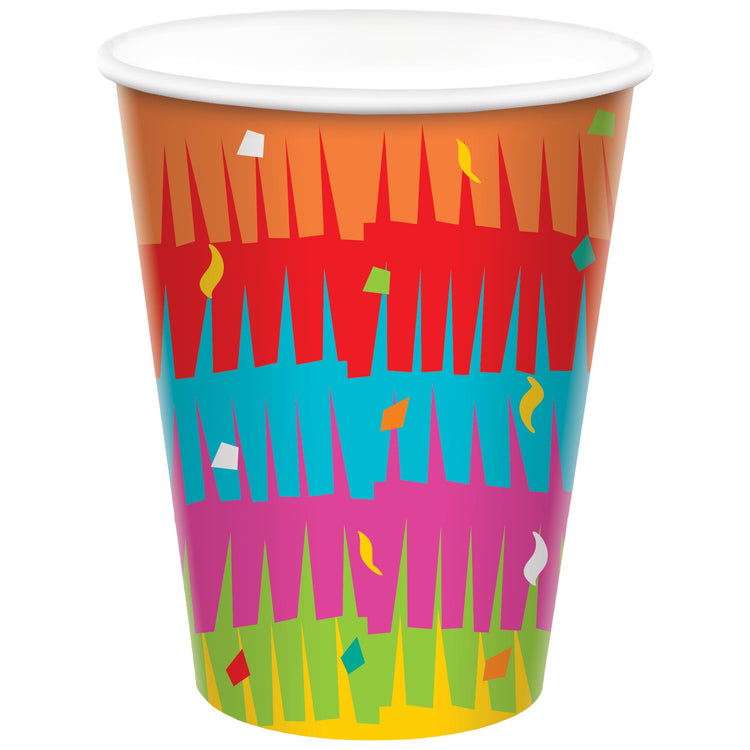 Fiesta 9oz / 266ml Paper Cups Pack of 8