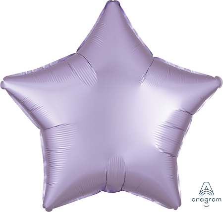 45cm Standard XL Satin Luxe Pastel Lilac Star S18 Balloon