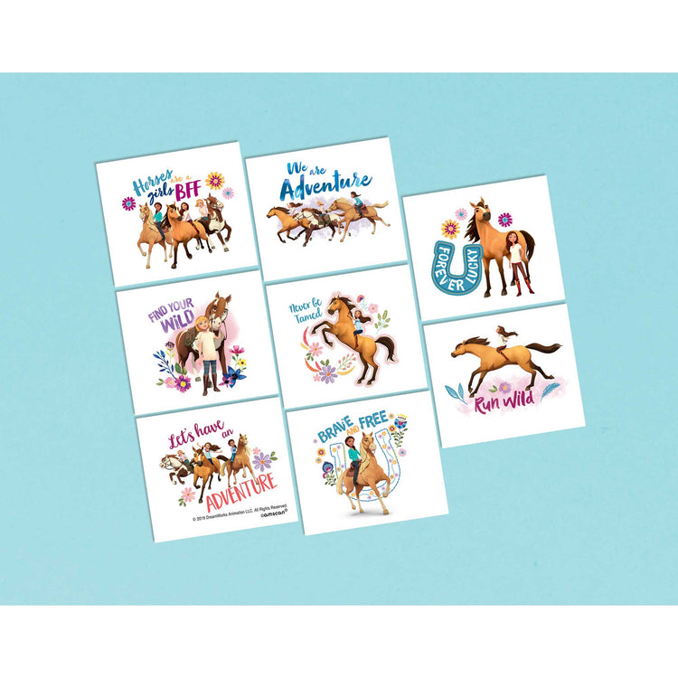 Spirit Riding Free Tattoos Pack of 8