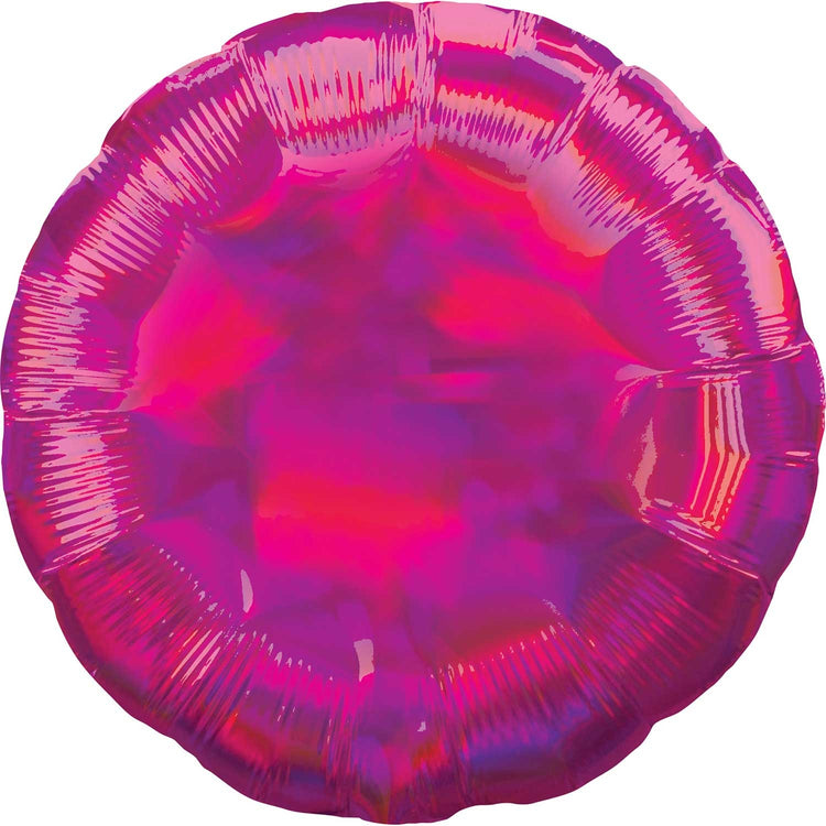 45cm Standard Holographic Iridescent Magenta Circle S40