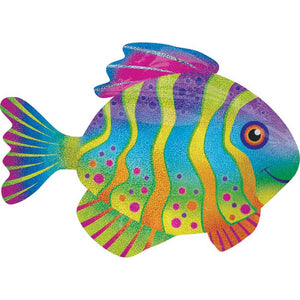 SuperShape Holographic Colourful Fish Balloon