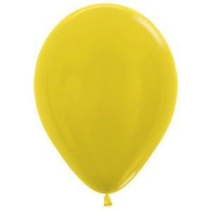 Sempertex 30cm Metallic Yellow Latex Balloons 520 - 50PK