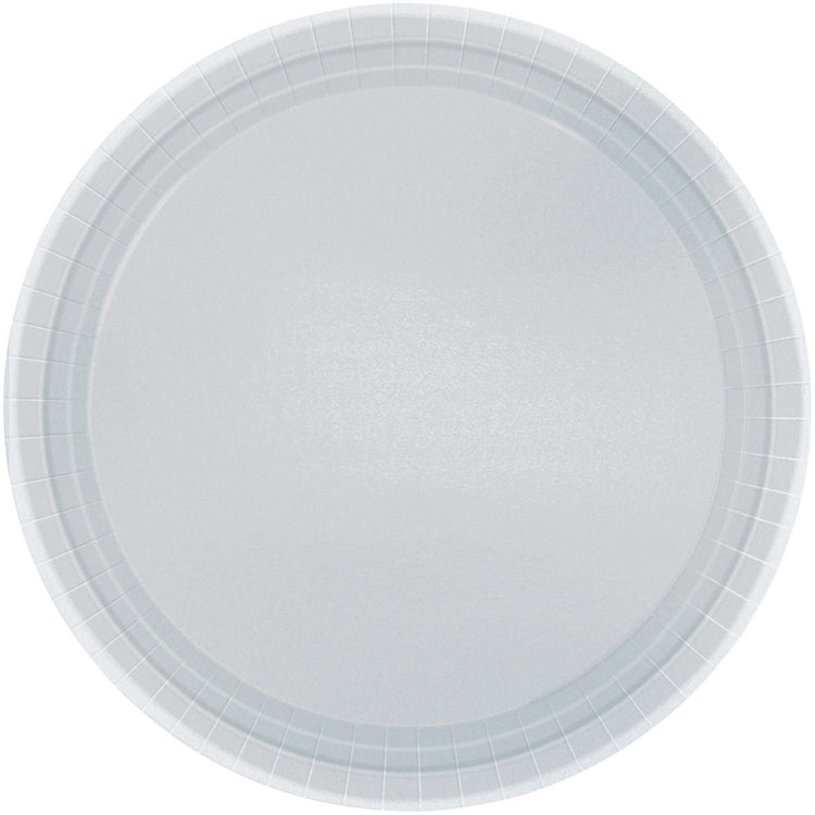 Paper Plates 9in/23cm Round 8CT - Silver Pack of 8