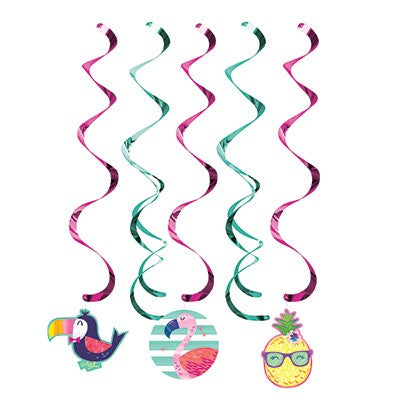 Pineapple N Friends Dizzy Danglers Hanging Swirls Pack of 5