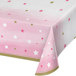 One Little Star Girl Plastic Tablecover