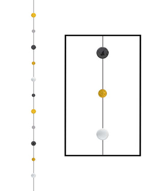 Balloon Fun Strings Black, Silver & Gold