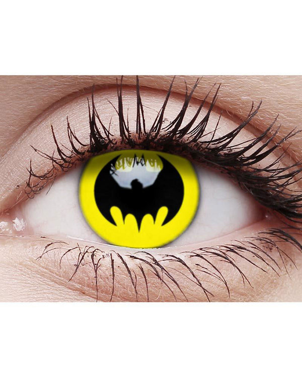 Bat Crusader 14mm Yellow Contact Lenses