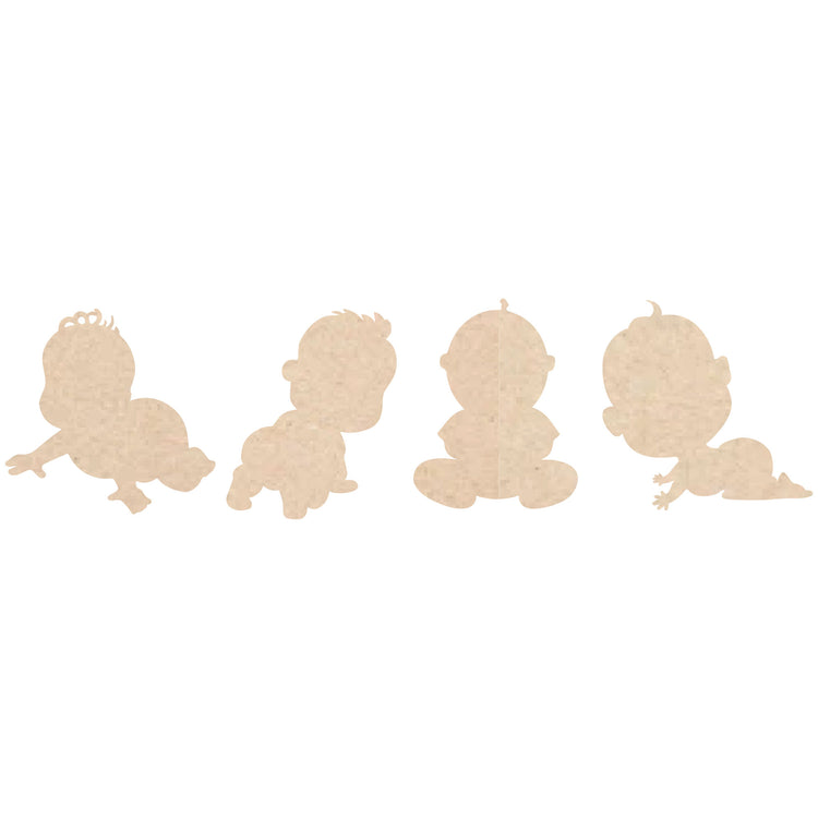 Ready to Pop MDF Baby Shape Favors Pack of 24