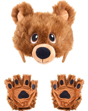 Bear Plush Headband and Paws Deluxe Set