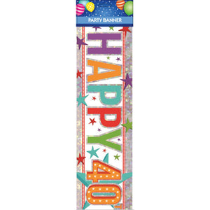 BNR Multi Happy 40th Birthday Banner