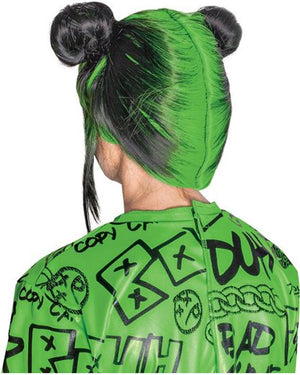 Billie Eilish Double Green Bun Adult Wig