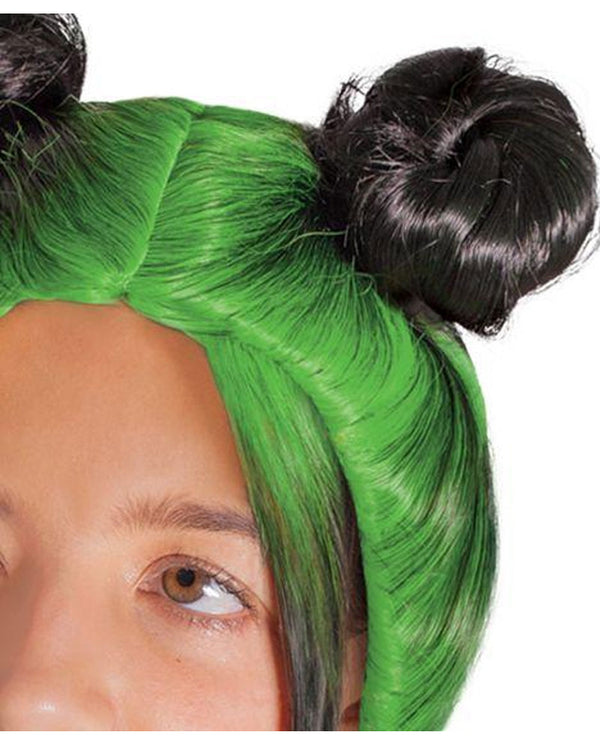 Billie Eilish Double Green Bun Child Wig