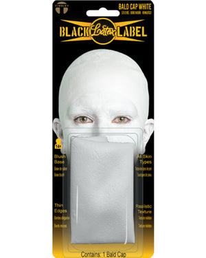 Black Label White Bald Cap