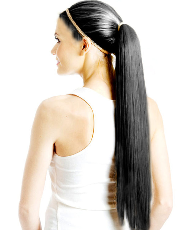 Black Wrap Around 60cm Deluxe Ponytail