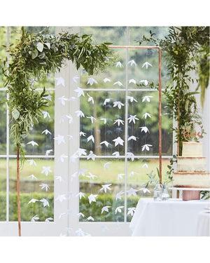 Botanical Wedding White Origami Flower Backdrop 1.8m