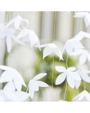 Botanical Wedding White Origami Flower Backdrop 1.8m