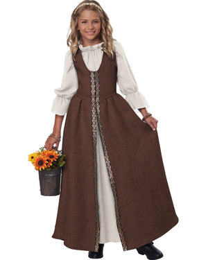 Brown Renaissance Faire Dress Girls Costume