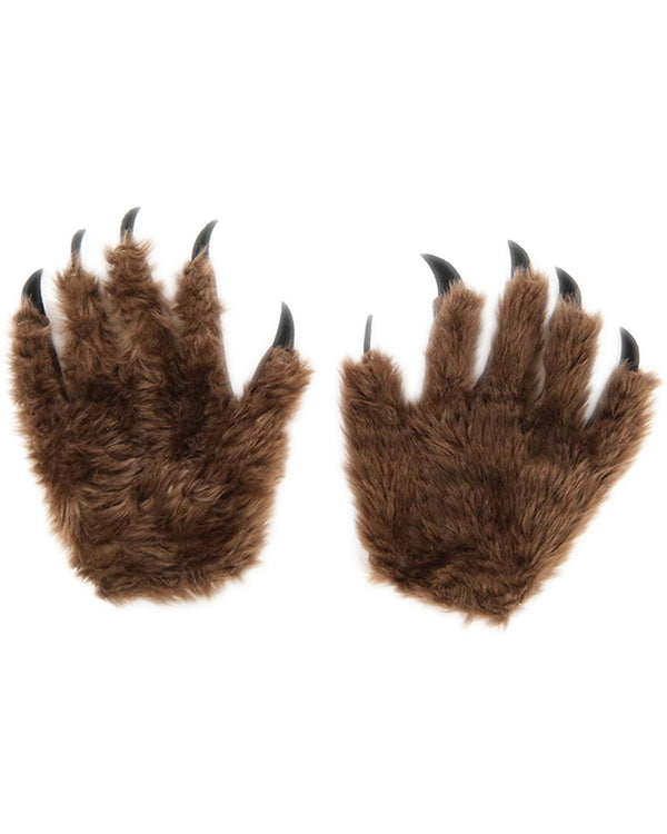 Brown Wolf Paw Adult Gloves