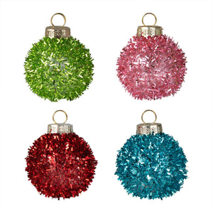 Merry & Bright Tinsel Bauble Place Card Holders Pack of 4
