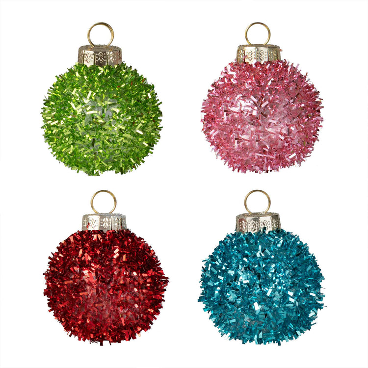 Merry & Bright Tinsel Bauble Place Card Holders Pack of 4