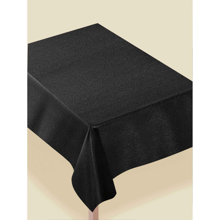 Black Luxury Tablecover Metallic Fabric