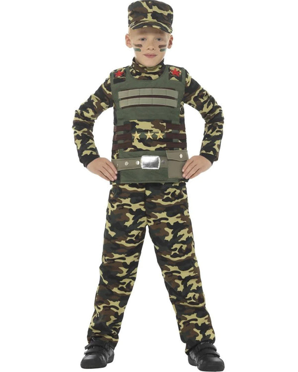 Camouflage Military Boys Costume