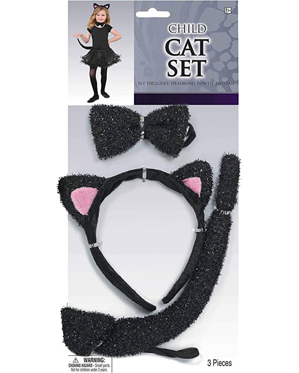 Cat Headband Bow Tie and Tail Set