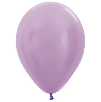 Sempertex 30cm Satin Pearl Lilac Latex Balloons 450, 100PK Pack of 100