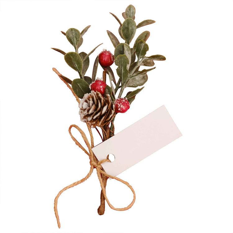 Rustic Red Christmas Place Card Holders Pack of 6