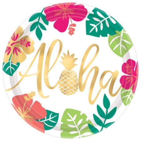 You Had Me at Aloha 26cm Round Plate Pack of 8