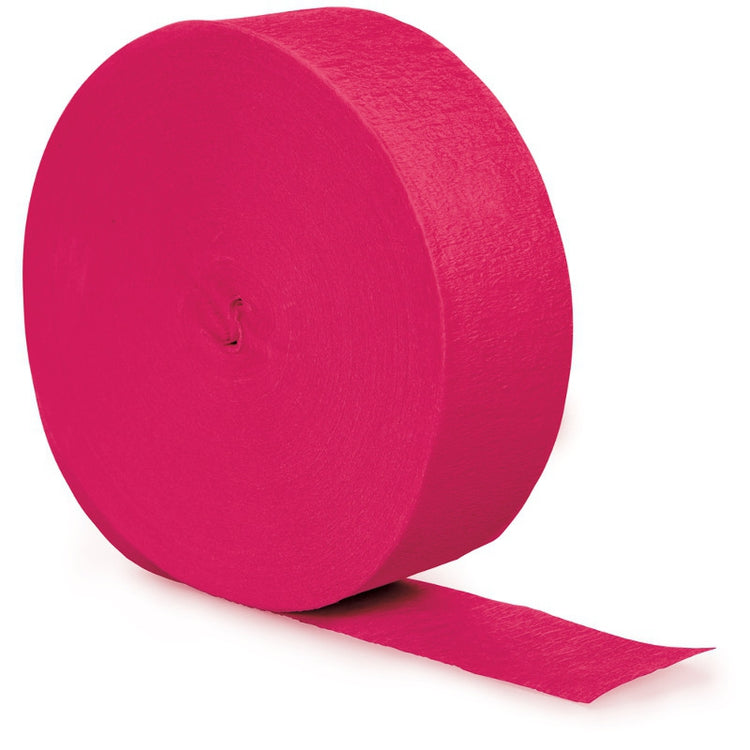 Hot Magenta Crepe Streamer 24m