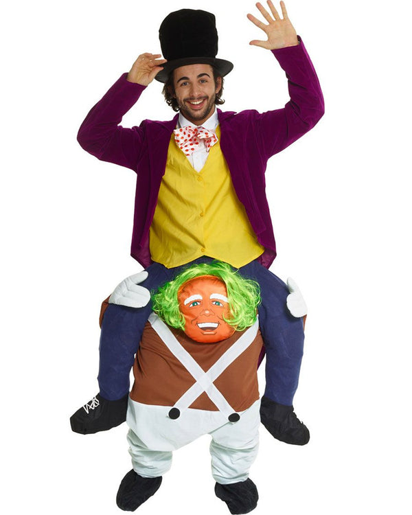 Chocolate Factory Worker Piggyback Adult Costume