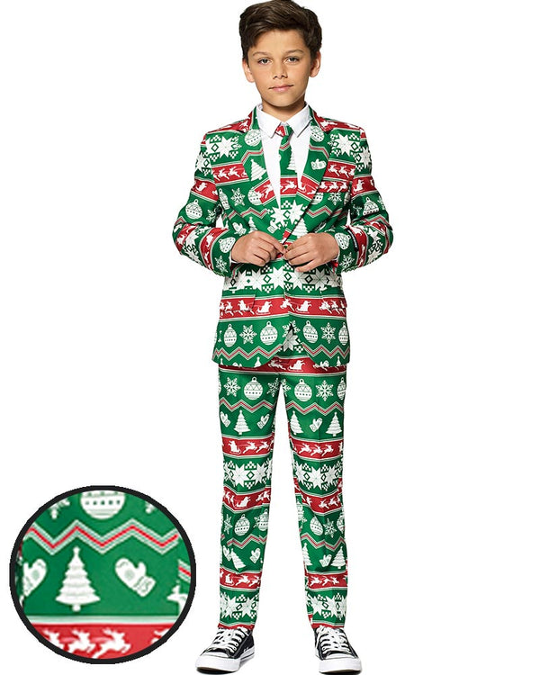 Christmas Green Nordic Boys Suitmeister