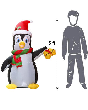 Christmas Penguin Lawn Inflatable 1.5m