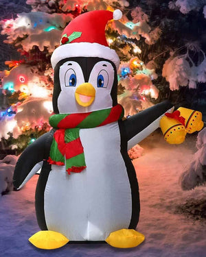 Christmas Penguin Lawn Inflatable 1.5m