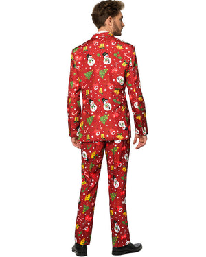 Light Up Red Christmas Icons Mens Suitmeister