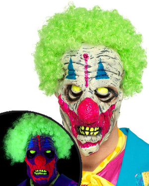 Clown UV Black Light Mask