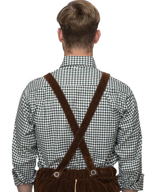 Green Check Oktoberfest Mens Cotton Shirt