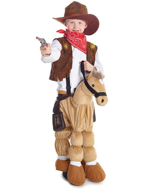 Cowboy Ride On Plush Pony Kids Costume