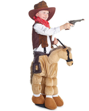 Cowboy Ride On Plush Pony Kids Costume