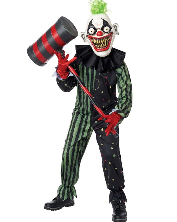 Crazy Eyed Clown Boys Costume