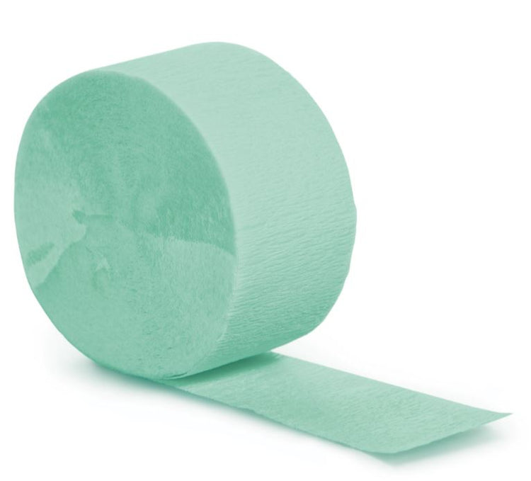 Fresh Mint Green Crepe Streamer 24m