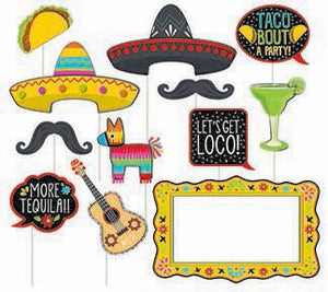 Fiesta Jumbo Photo Props Pack of 12