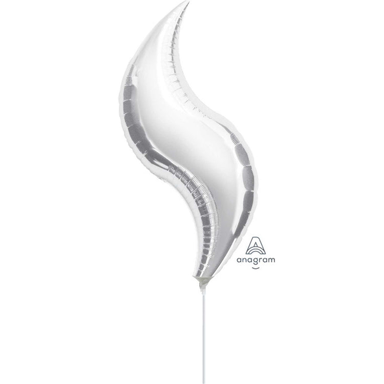 Mini Shape Silver Curve 48cm Balloon