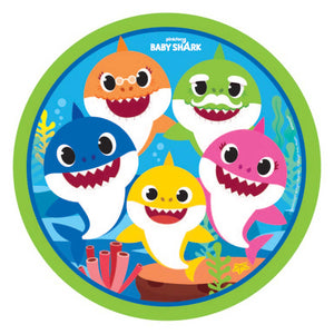 Baby Shark 9in / 23cm Paper Dinner Plates Pack of 8