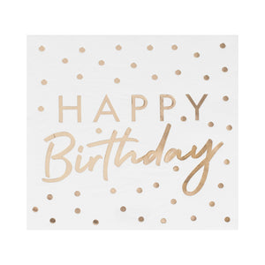 Mix It Up Gold Foiled Happy Birthday Napkins Pack of 16
