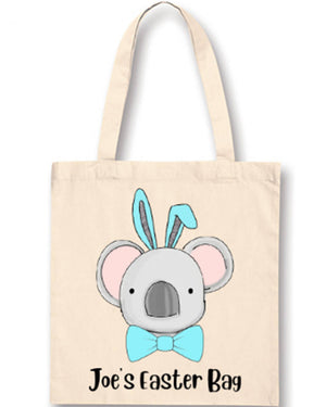 Blue Easter Koala Personalised Easter Bag